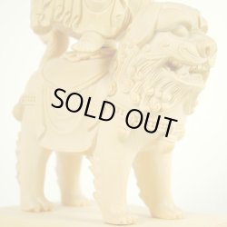 画像3: 仏像【総柘植・桃型飛天光背：上彫り　普賢菩薩＋文殊菩薩　二尊2.0寸】釈迦三尊脇侍　開運　仏壇・御本尊　趣味仏像　縁起仏像　送料無料