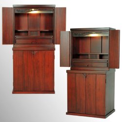 画像2: （11月上旬入荷予定）納骨壇・仏壇・仏壇台上下セット【ワイド型・未来18号＋仏壇台・春風】・紫檀色・送料無料shunpuwd