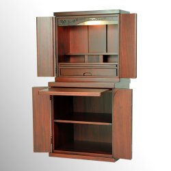 画像3: （11月上旬入荷予定）納骨壇・仏壇・仏壇台上下セット【ワイド型・未来18号＋仏壇台・春風】・紫檀色・送料無料shunpuwd