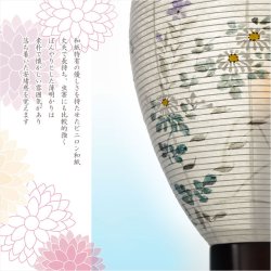 画像9: お盆提灯・仏縁堂セレクト【八女提灯：蒔絵入り御所提灯10号　露けき秋草　LED電球タイプ（電池式）】送料無料　吊り提灯　壷型　盆ちょうちん　行灯　お盆用品　新盆　初盆　色柄提灯　花柄提灯　迎え火　送り火