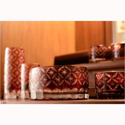 画像8: 国産仏具【切子細工：粋星（すいせい）6具足セット　星に七宝　赤銅色（しゃくどういろ）】切子ガラス 化粧箱入り 仏壇 仏具 送料無料