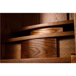 画像6: （11月下旬入荷予定）仏壇【アンティーク調モダン仏壇：モデレート　天然木オーク材無垢扉　48号　ロイヤルブラウン】中型仏壇　家具調仏壇　大型仏壇　重ね仏壇　リビング仏壇　送料無料