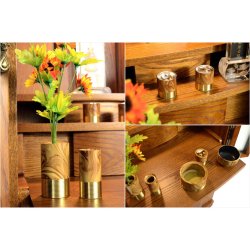 画像8: （11月下旬入荷予定）仏壇【アンティーク調モダン仏壇：モデレート　天然木オーク材無垢扉　48号　ロイヤルブラウン】中型仏壇　家具調仏壇　大型仏壇　重ね仏壇　リビング仏壇　送料無料