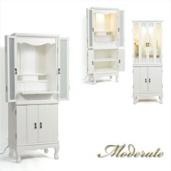 画像2: （11月下旬入荷予定）仏壇【アンティーク調モダン仏壇：モデレート　オーク材無垢の猫足　48号　アーリーホワイト】中型仏壇　家具調仏壇　大型仏壇　重ね仏壇　リビング仏壇　送料無料