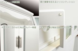 画像5: 仏壇【アンティーク調モダン仏壇：モデレート48号　アーリーホワイト＋仏具一式付】本尊掛軸　仏具　おりん　中型仏壇　家具調仏壇　現代調仏壇　リビング仏壇　送料無料