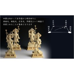 画像19: 尺2寸ビッグサイズ【総桧製、手彫り仏像：東寺形（立体曼荼羅）人気の守護神「四天王立像」持国天・広目天・増長天・多聞天の4体セット】縁起仏像　趣味仏像　神　ひのき　送料無料