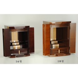 画像10: 【仏壇】【モダン仏壇：麗華（れいか）16号】ウォールナット材突板・艶有り塗装・電装済み・送料無料