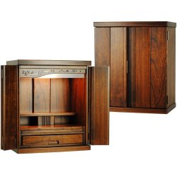 画像5: ウォールナット色・納骨壇・仏壇・仏壇台上下セット【ミニモダン仏壇・未来18号＋仏壇台・春風】送料無料shunpu18