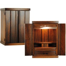 画像6: ウォールナット色・納骨壇・仏壇・仏壇台上下セット【ミニモダン仏壇・未来15号＋仏壇台・春風】送料無料shunpu15