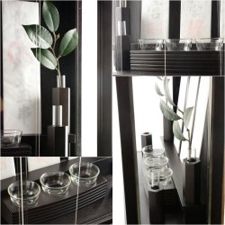 画像4: モダン神棚【三社箱宮　一祈（いつき）楸（ひさぎ）無垢材・ダーク】神道　インテリア神棚　コンパクト神棚　壁掛け　置き型　送料無料