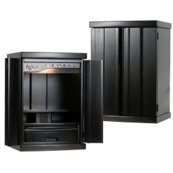 画像5: 【ご本尊＋陶器仏具セット＋りんセット＋掛軸留め】仏具込み価格でお得・桐材・ミニモダン仏壇【未来・ブラック（黒）・仏具込み】15号送料無料geiki15