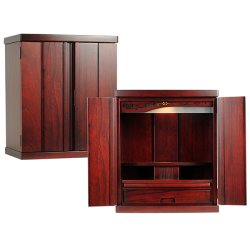 画像4: （11月上旬入荷予定）【ご本尊＋大蓮ガラス仏具（紫檀色）＋掛軸留め】仏具込み価格でお得・桐材・ミニモダン仏壇【未来・紫檀色・仏具込み】18号・送料無料dairen18