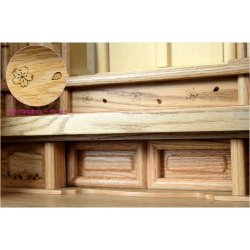 画像8: 祖霊舎・神徒壇【モダン祖霊舎：ガラス格子扉　天然オーク杢・住吉（すみよし）30号ナチュラル】LEDダウンライト付　神道　上置き　御霊舎　霊璽　御霊代　神棚　送料無料