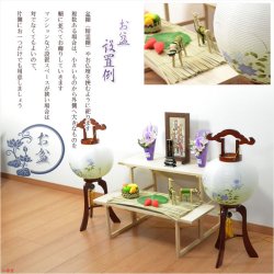 画像17: お盆提灯【岐阜提灯：大内行灯11号　天然木飛騨色塗り・本絹二重張一対（2個）入り・緑風鉄仙】盆ちょうちん　行灯　盆用品　お盆飾り　新盆　初盆　色柄提灯　花柄提灯　迎え火　送り火　送料無料