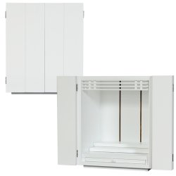 画像2: 天然木欄間・タモ調モダン仏壇【初音（はつね）15号　白（ホワイト）】小型仏壇・上置き仏壇　送料無料