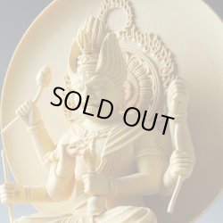 画像5: 愛染明王・桧2.5寸（総高さ25.5cm）・送料無料