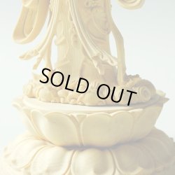 画像6: 木彫り仏像　総桧【吉祥天（きっしょうてん）】総高さ23.5cm　送料無料