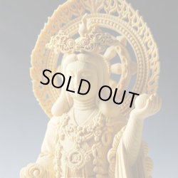 画像4: 木彫り仏像　総桧【吉祥天（きっしょうてん）】総高さ23.5cm　送料無料