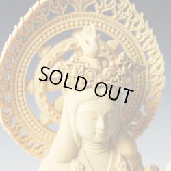 画像5: 木彫り仏像　総桧【吉祥天（きっしょうてん）】総高さ23.5cm　送料無料