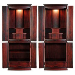 画像3: 大型モダン仏壇【桐総無垢:羽ばたき 紫檀色 18×48号】LEDダウンライト標準装備　大型仏壇　家具調仏壇　らくらく設置便送料無料