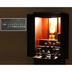 画像7: 大型モダン仏壇【桐総無垢:羽ばたき 紫檀色 18×48号】LEDダウンライト標準装備　大型仏壇　家具調仏壇　らくらく設置便送料無料