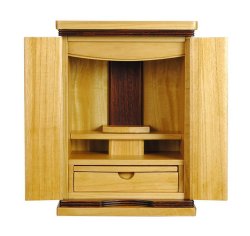 画像4: 【大蓮セット】仏具込み・桐材・ミニモダン仏壇【縁福15号　ナチュラル色】送料無料