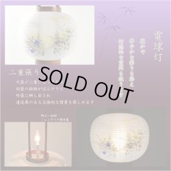 画像7: 盆提灯【今季注目の目玉商品　岐阜提灯：芙蓉と桔梗　山水画10号　二重張・手描き画・電球灯・天然木ケヤキ色】お盆用品 仏具 お盆 初盆 新盆 初盆飾り 新盆飾り お盆飾り 行灯 お彼岸 仏具 盆棚 盆ちょうちん 迎え火 送り火　送料無料