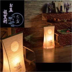 画像9: お盆提灯【インテリア盆提灯：華月下（はなげっか）卓上/床置き・縮れ和紙・電球灯】岐阜提灯　モダン盆提灯　霊前灯　盆飾り　和照灯　新盆　初盆　お盆　お彼岸　盆棚　仏壇　仏具　送料無料
