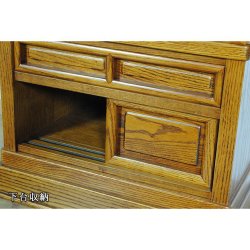 画像11: LED照明付き【台付き仏壇】【唐木仏壇】[中型仏壇][伝統仏壇]【胡蝶42-18オーク材ブラウン色】・らくらく家財便・送料無料