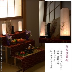 画像11: お盆提灯【縁起の良い六角形・LED霊前灯：紗尋（さひろ）一対（2個入）電池式】お盆用品 盆棚　お盆飾り　仏具 お盆 初盆 提灯 新盆  盆ちょうちん　和紙張り 送料無料