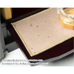 画像6: 国産仏具【難炎お仏壇マット：金彩仕立て　種あらし　コーヒー色　スリムタイプ　Mサイズ】仏壇用仏具　ネコポス便送料無料　防炎マット