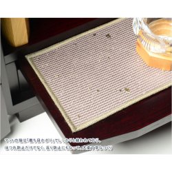 画像6: 国産仏具【難炎お仏壇マット：金彩仕立て　種あらし　ブラウン色　スリムタイプ　Sサイズ】仏壇用仏具　ネコポス便送料無料　防炎マット