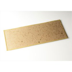 画像2: 国産仏具【難炎お仏壇マット：金彩仕立て　種あらし　モカ色　スリムタイプ　Lサイズ】仏壇用仏具　防炎マット