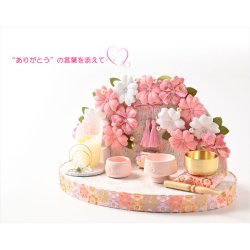 画像14: 国産仏具【国産京都・仏具付きセット：ちりめんペット供養台　セルフィ金襴仕立て・桜華】仏壇用仏具　仏具　メモリアル　骨壷　ペット供養　手元供養　ペット仏壇　送料無料