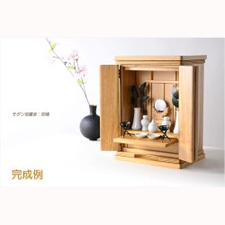 画像18: 祖霊舎・神徒壇【神具セットG＋御神鏡増台付き・モダン祖霊舎：初穂(はつほ)・天然木総桐材　15号ミニ・ナチュラル】神道　御霊舎　霊璽　御霊代　神棚　神具　送料無料