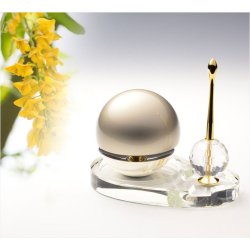 画像2: 国産仏具【骨壺一体型：たまゆらりん・1.8寸　シルバー クリスタル台・煌めきリン棒付セット】仏壇　リン　磬　鐘　鈴　送料無料