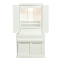 画像3: 仏壇・仏壇台上下セット【ミニモダン仏壇・未来20号＋仏壇台・清流】白（ホワイト）・送料無料