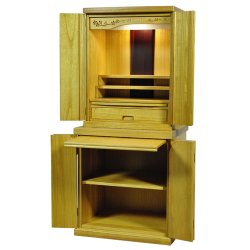 画像3: 仏壇・仏壇台上下セット【ミニモダン仏壇・未来20号＋仏壇台・春風】ライトブラウン色・送料無料