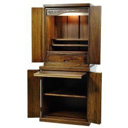 画像3: 仏壇・仏壇台上下セット【ミニモダン仏壇・未来20号＋仏壇台・春風】胡桃色・ウォールナット色・送料無料