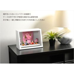 画像14: （予約注文開始 1月下旬出荷）ひな祭り【国産京都　コンパクト収納飾り：木製ケース入り　ちりめん雛人形・陽菜（HINA）ミルキーホワイト】送料無料　ひなまつり　雛祭り　桃の節句　上巳　雛人形　ひな人形　ひな飾り　お雛さま　お姫様　お内裏さま　親王　お殿様　初節句　節句飾り　ケース飾り