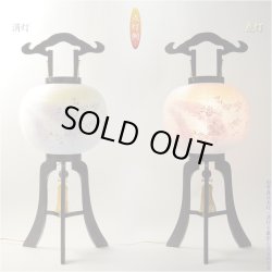 画像2: 特選　高級盆提灯【岐阜提灯：天然木・簡単組立　本絹二重張一対（2個）入り・桜並木11号】お盆用品 仏具 お盆 初盆 新盆 初盆飾り 新盆飾り　送料無料