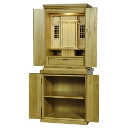 画像2: 祖霊舎・神徒壇 【上下セット　初穂(はつほ)23号＋春風】ナチュラル色　祖霊舎・神徒壇 神道　御霊舎　霊璽　御霊代　神棚　送料無料