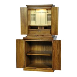 画像2: 祖霊舎・神徒壇 【上下セット　初穂(はつほ)18号＋春風】ミドルブラウン色　祖霊舎・神徒壇 神道　御霊舎　霊璽　御霊代　神棚　送料無料