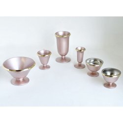 画像2: モダン仏具【仏縁堂オリジナル仏具セット：星夜（せいや） 6具足 3.0寸　パールピンクベージュ】仏壇用仏具 真鍮製 現代調仏具 送料無料