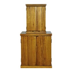 画像3: 祖霊舎・神徒壇【上下セット　初穂(はつほ)15号ミニ＋春風】ミドルブラウン色　神道　御霊舎　霊璽　御霊代　神棚　送料無料