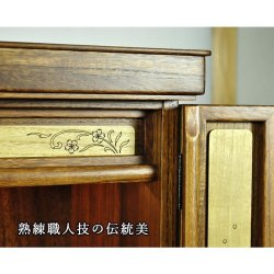 画像10: 職人技光る・和モダン仏壇【彩雲21号　ミドルブラウン色】LED照明付き・総桐材・軽い・伝統型仏壇・上置き小型仏壇　送料無料