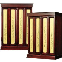 画像4: 仏具付き・和モダン仏壇【彩雲21号　紫檀色】【星夜＋クレア御本尊＋たまゆらりん）LED照明付き・総桐材・軽い・伝統型仏壇・上置き小型仏壇　送料無料