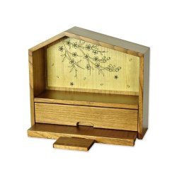 画像2: メモリアルオープン型仏壇【桜屋（さくらや）ミドルブラウン色】安全な香炉台付き・総桐材・軽い・ミニ仏壇　送料無料