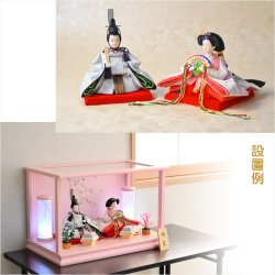 画像13: （予約注文開始 1月下旬出荷）ひな祭り・【コンパクト収納飾り：国産モダン雛人形・陽葵（ひまり）木製アクリルケース　現代的なパステル調衣装】送料無料　ひなまつり　雛祭り　桃の節句　上巳　雛人形　ひな人形　ひな飾り　お雛さま　お姫様　お内裏さま　親王飾り　お殿様　初節句　節句飾り　ケース飾り