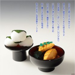 画像3: 節句飾り【京都ちりめん御膳セット 端午の節句7点セット慶（けい）：黒塗り・内朱　5.0寸】祝い食　御膳　縮緬　こどもの日　節句　こいのぼり　五月人形　兜　かぶと　5月5日　五月五日　送料無料